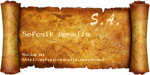 Sefcsik Agnella névjegykártya